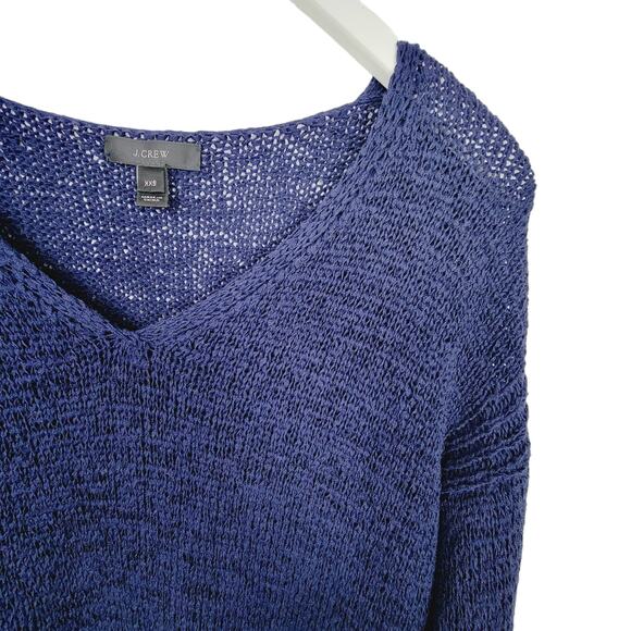 J. Crew Flare Sleeve Swing Sweater Navy Blue Style H7152 - Size XS - Picture 4 of 9